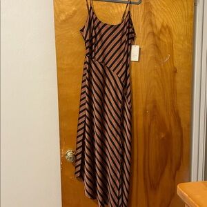 a new day Black and Brown Striped Dress